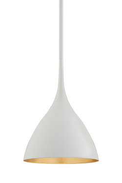 Agnes suspension minimaliste blanche 25cm. Visual Comfort&Co.. 