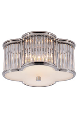 Classic silver ceiling light with  glass rods Basil. Visual Comfort&Co.. 