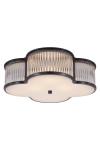 Large glass and metal ceiling light with gunmetal finish Basil. Visual Comfort&Co.. 