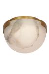 Melange mini round ceiling light in alabaster and gold. Visual Comfort&Co.. 