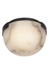 Melange small ceiling spotlight in alabaster and patinated bronze. Visual Comfort&Co.. 