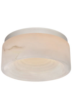 Otto round ceiling light in alabaster and polished nickel. Visual Comfort&Co.. 