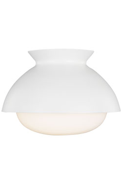 Small round ceiling light in matt white Lucerne. Visual Comfort&Co.. 