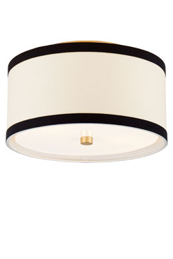Walker small linen drum ceiling light. Visual Comfort&Co.. 