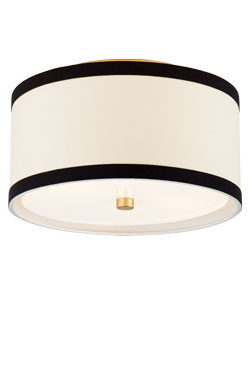Walker small linen drum ceiling light. Visual Comfort&Co.. 