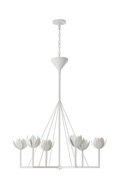 Contemporary white plaster chandelier Albert. Visual Comfort&Co.. 