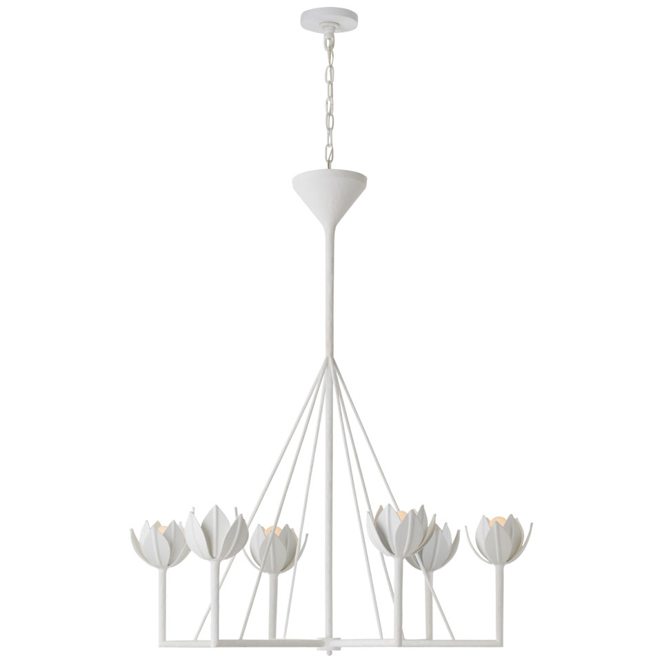 Contemporary white plaster chandelier Albert. Visual Comfort&Co.. 
