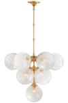 Cristol chandelier 10 lights white and gold ball. Visual Comfort&Co.. 