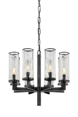Liaison 8-light bronze chandelier with black patina. Visual Comfort&Co.. 