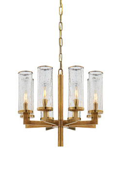 Liaison 8-light gold chandelier. Visual Comfort&Co.. 