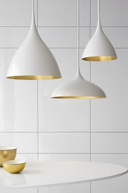 Agnes suspension minimaliste blanche 45cm. Visual Comfort&Co.. 