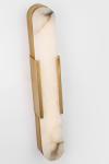 Melange alabaster and antique brass long wall light. Visual Comfort&Co.. 