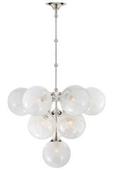 Cristol lustre rétro 10 lumières argenté. Visual Comfort&Co.. Cristol lustre rétro 10 lumières argenté. Visual Comfort&Co..