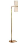 Clarkson 2-light floor lamp in antique brass. Visual Comfort&Co.. 