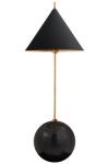 Lampe de table pied boule noire Cleo. Visual Comfort&Co.. 