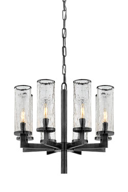 Liaison lustre 8 lumières bronze patiné noir. Visual Comfort&Co.. 