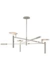 Melange lustre contemporain 3 lumières en albâtre et nickel poli. Visual Comfort&Co.. 