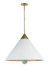 Cleo large white and gold minimalist pendant lamp 76cm. Visual Comfort&Co.. 
