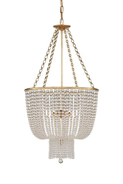Jacqueline gilt and glass chandelier 1920 style. Visual Comfort&Co.. 
