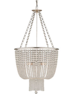 Jacqueline silver leaf balloon chandelier. Visual Comfort&Co.. 