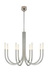Rousseau lustre argenté éclairage LED 8 lumières. Visual Comfort&Co.. Rousseau lustre argenté éclairage LED 8 lumières. Visual Comfort&Co..