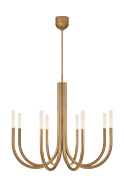 Rousseau lustre chandelier design 8 lumières doré. Visual Comfort&Co.. 