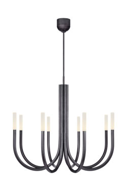 Rousseau lustre 8 lumières finition bronze noir. Visual Comfort&Co.. 