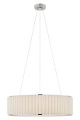 Suspension en métal argenté et lin naturel Palati. Visual Comfort&Co.. Suspension en métal argenté et lin naturel Palati. Visual Comfort&Co..