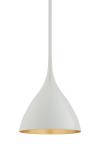 Suspension minimaliste blanche 25cm Agnes. Visual Comfort&Co.. 