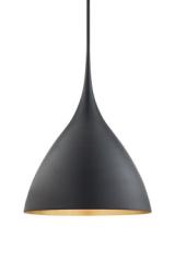 Suspension sur tige noire et or 45cm Agnes. Visual Comfort&Co.. Suspension sur tige noire et or 45cm Agnes. Visual Comfort&Co..