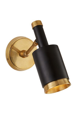 Anders black and gold adjustable wall light. Visual Comfort&Co.. 