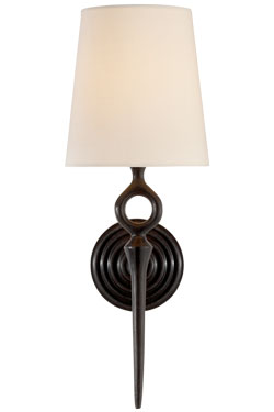 Bristol black wall lamp in patinated steel. Visual Comfort&Co.. 