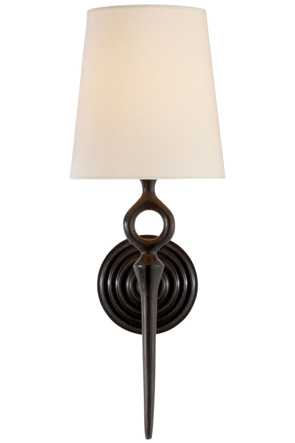 Bristol black wall lamp in patinated steel. Visual Comfort&Co.. 