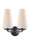 Classic 2-light wall lamp in black patinated metal Fontaine. Visual Comfort&Co.. 