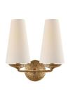 Classic 2-light wall lamp in gilded plaster Fountain. Visual Comfort&Co.. 