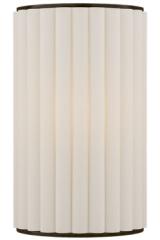 Wall lamp in pleated cream white linen and dark bronze Palati. Visual Comfort&Co.. 