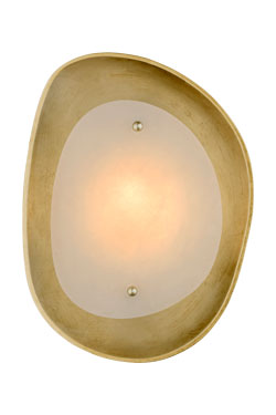 Samos wall lamp in alabaster and gold organic form. Visual Comfort&Co.. 