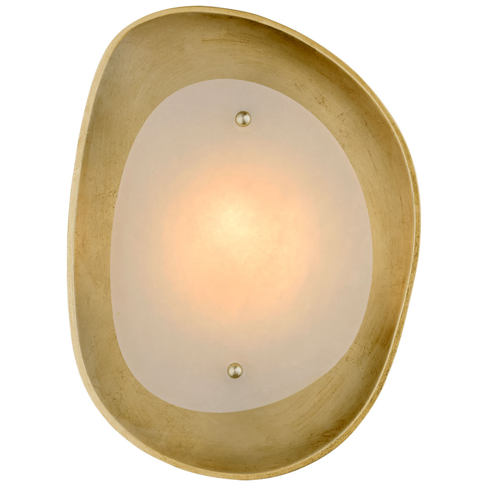 Samos wall lamp in alabaster and gold organic form. Visual Comfort&Co.. 