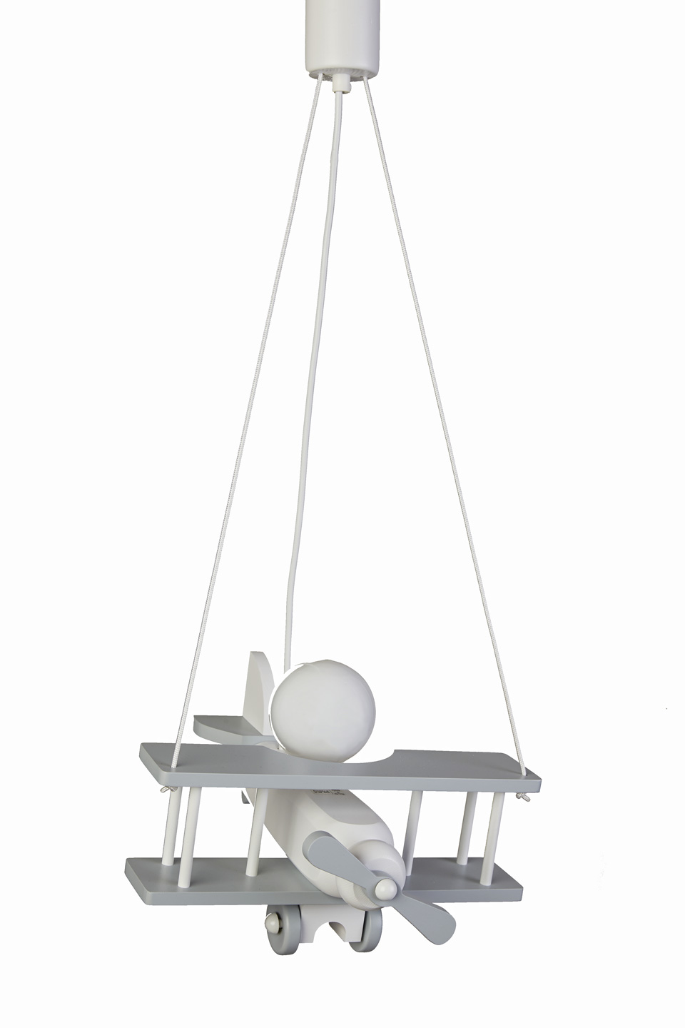 Avion Gris Et Blanc Suspension En Bois Laque Par Waldi Leuchten Ref Avion Gris Et Blanc Suspension En Bois Laque Par Waldi Leuchten Ref