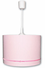 Fines rayures blanc et rose pale avec ruban velours suspension . Waldi Leuchten. Fines rayures blanc et rose pale avec ruban velours suspension . Waldi Leuchten.