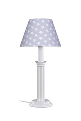 Lampe de chevet enfant motif étoiles sur fond gris. Waldi Leuchten. Lampe de chevet enfant motif étoiles sur fond gris. Waldi Leuchten.