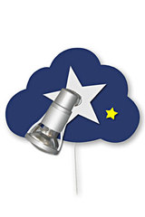 Nuage de star bleu marine applique 1 lumière . Waldi Leuchten. Nuage de star bleu marine applique 1 lumière . Waldi Leuchten.