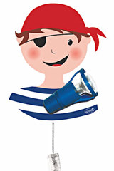 Pirate bleu foncé applique . Waldi Leuchten. Pirate bleu foncé applique . Waldi Leuchten.