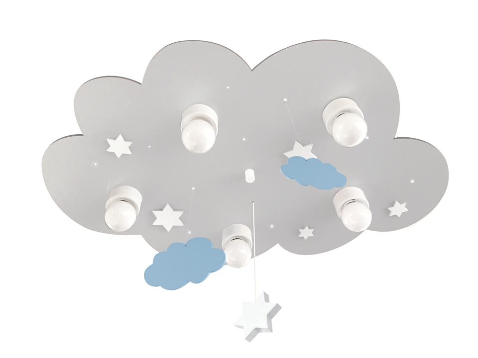 Plafonnier Nuage Gris Etoiles Blanches 5 Lumieres Par Waldi Leuchten Ref Plafonnier Nuage Gris Etoiles Blanches 5 Lumieres Par Waldi Leuchten Ref