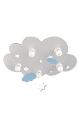 Plafonnier Nuage gris, étoiles blanches 5 lumières. Waldi Leuchten. Plafonnier Nuage gris, étoiles blanches 5 lumières. Waldi Leuchten.