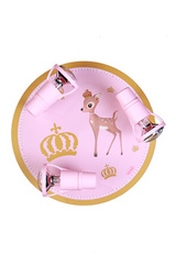 Plafonnier rose imprimé Bambi 3 spots . Waldi Leuchten. Plafonnier rose imprimé Bambi 3 spots . Waldi Leuchten.
