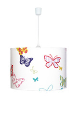 Suspension Papillons brodés multicolores. Waldi Leuchten. Suspension Papillons brodés multicolores. Waldi Leuchten.