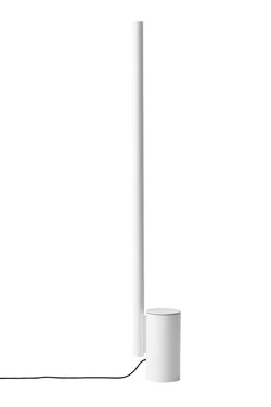 Alto lampadaire minimaliste éclairage indirect blanc. Watsberg. 