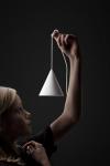 Extra small white cone  pendant . Watsberg. 