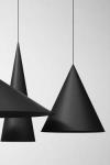 Extra Large large conical pendant in carmine red. Watsberg. 